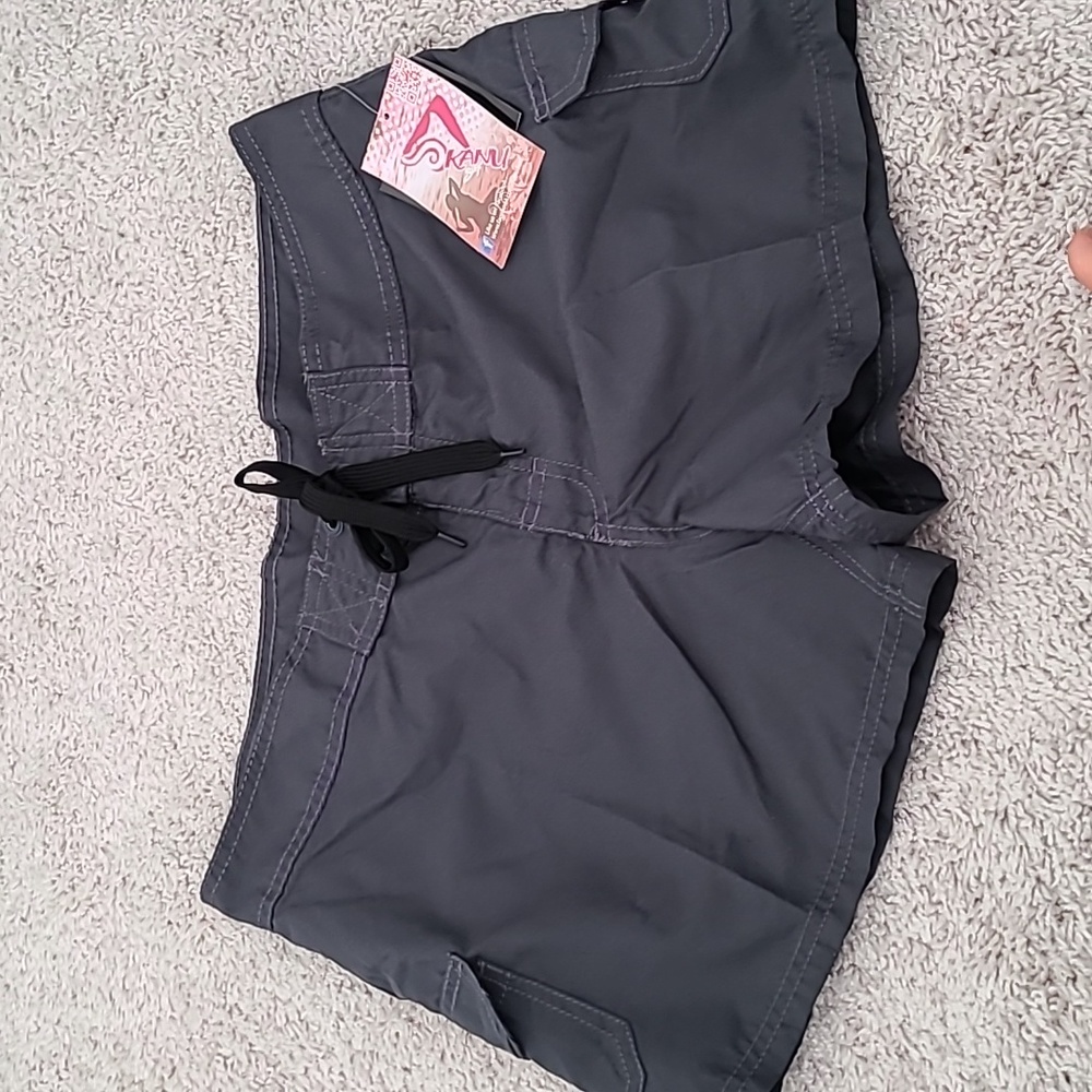 Kanu surf Women's Breeze Solid Stretch Boardshort, size 8, charcoal